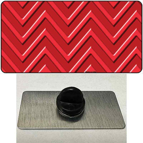 Red Light Red Large Chevron Novelty Metal Hat Pin