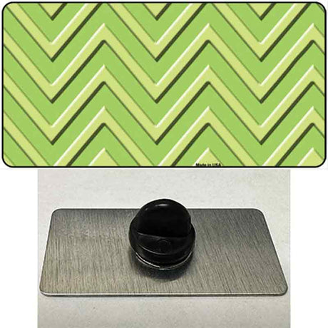 Lime Green Lighter Lime Green Large Chevron Novelty Metal Hat Pin