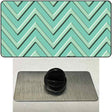 Mint Light Mint Large Chevron Novelty Metal Hat Pin