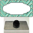 Mint Light Mint Scallop Large Chevron Novelty Metal Hat Pin