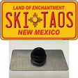 Ski Taos Yellow New Mexico Novelty Metal Hat Pin