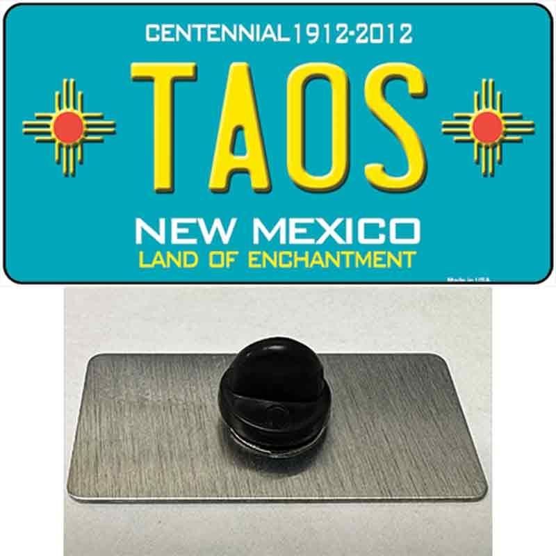 Taos Teal New Mexico Novelty Metal Hat Pin