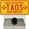 Taos Yellow New Mexico Novelty Metal Hat Pin