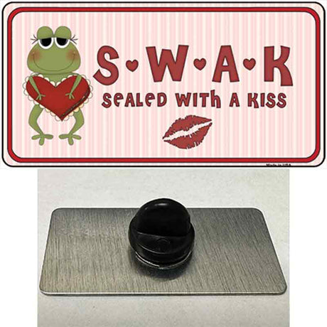 S.W.A.K. Valentine Frog Novelty Metal Hat Pin