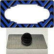 Blue Black Chevron Scallop Novelty Metal Hat Pin