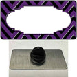 Purple Black Chevron Scallop Novelty Metal Hat Pin