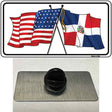 United States Dominican Republic Crossed Flags Novelty Metal Hat Pin Sign