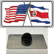 United States Costa Rica Crossed Flags Novelty Metal Hat Pin Sign