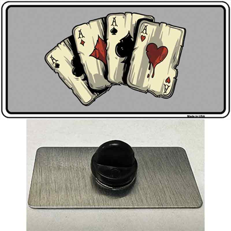 Four Aces Cards Novelty Metal Hat Pin