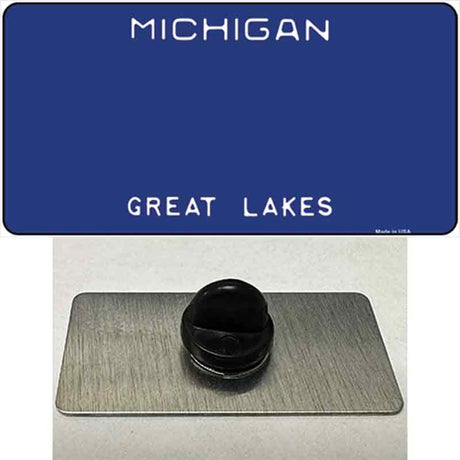 Michigan Great Lakes Plate State Blank Novelty Metal Hat Pin