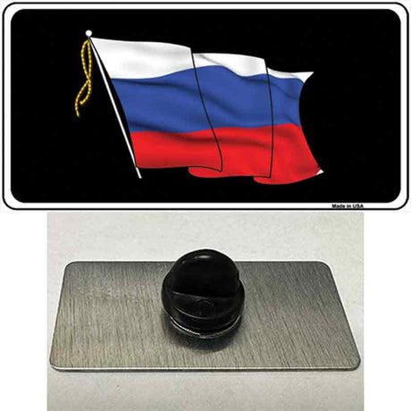 Russian Waving Flag Novelty Metal Hat Pin