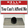 You Cant Afford Me Novelty Metal Hat Pin