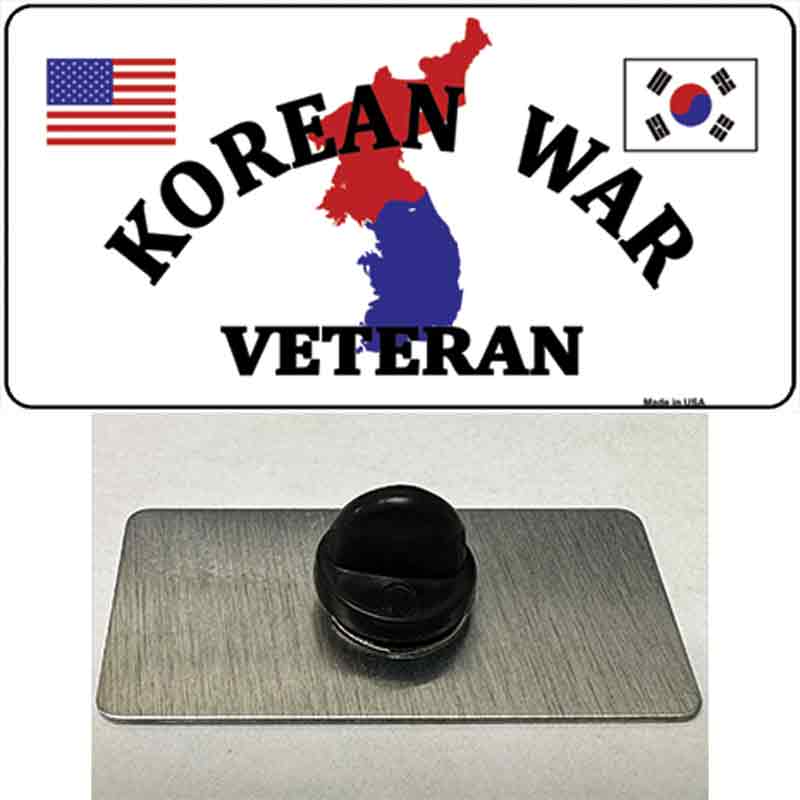 Korean War Veteran Novelty Metal Hat Pin