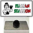 Italian Stallion Novelty Metal Hat Pin