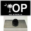 IOP Isle of Palms Black Novelty Metal Hat Pin