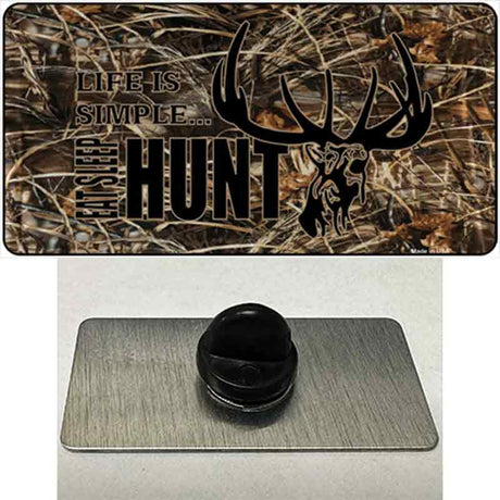 Eat Sleep Hunt Novelty Metal Hat Pin