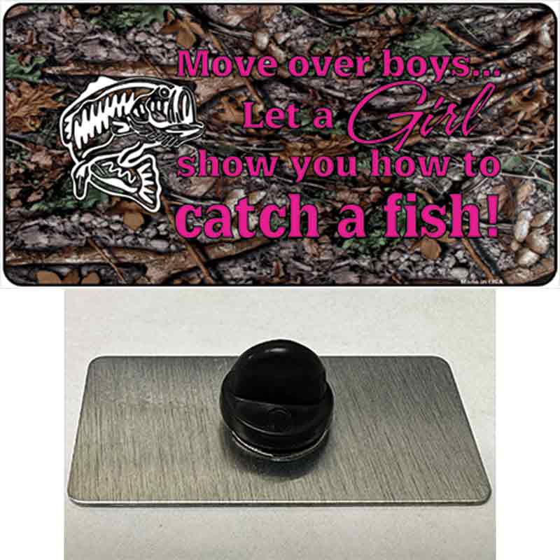 Move Over Boys Novelty Metal Hat Pin
