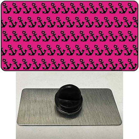 Pink Black Anchor Novelty Metal Hat Pin