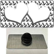 White Black Anchor White Heart Center Novelty Metal Hat Pin