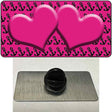 Pink Black Anchor Pink Heart Center Novelty Metal Hat Pin