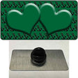 Green Black Anchor Green Heart Center Novelty Metal Hat Pin