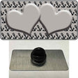 Grey Black Anchor Grey Heart Center Novelty Metal Hat Pin