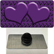 Purple Black Anchor Purple Heart Center Novelty Metal Hat Pin