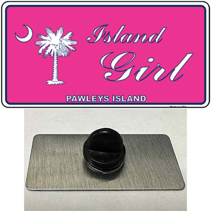 Island Girl Pink Novelty Metal Hat Pin