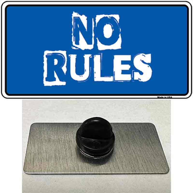 No Rules Novelty Metal Hat Pin