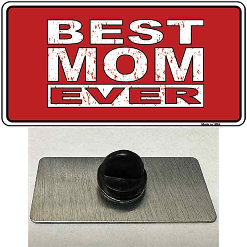 Best Mom Ever Red Novelty Metal Hat Pin