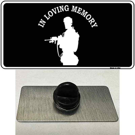 In Loving Memory Standing Novelty Metal Hat Pin