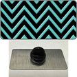 Tiffany Blue Chevron Novelty Metal Hat Pin