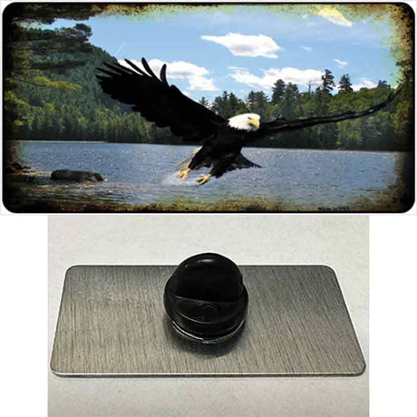 Eagle Over Water Novelty Metal Hat Pin