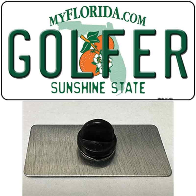 Golfer Florida Novelty Metal Hat Pin