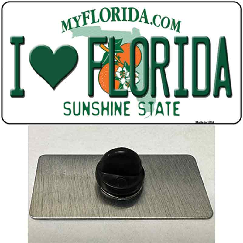 I Love Florida Novelty Metal Hat Pin