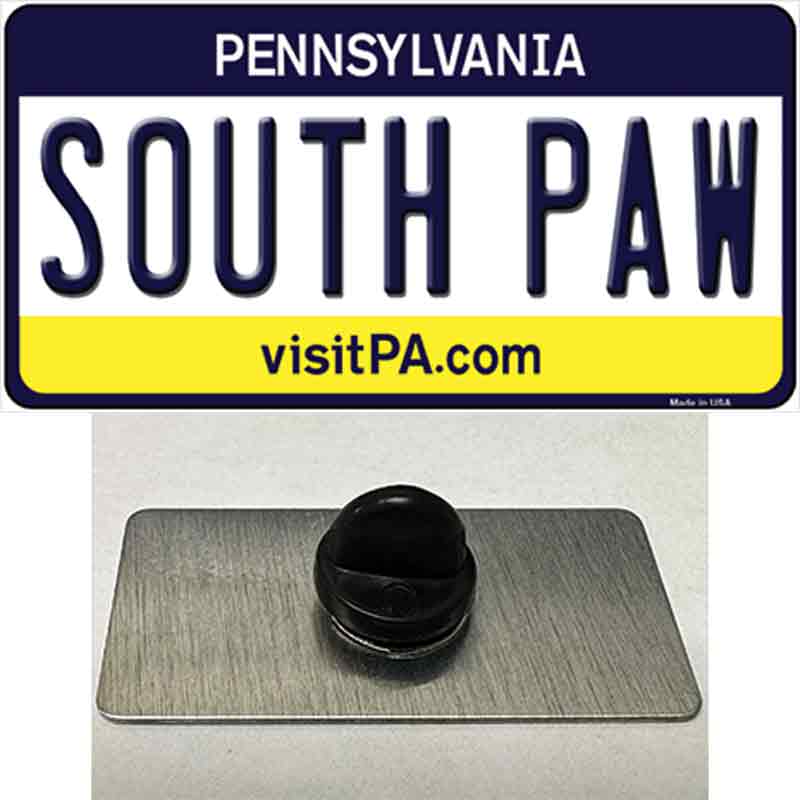 South Paw Pennsylvania State Novelty Metal Hat Pin