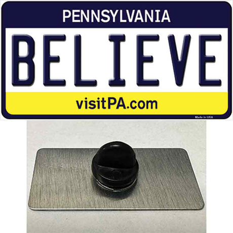 Believe Pennsylvania State Novelty Metal Hat Pin