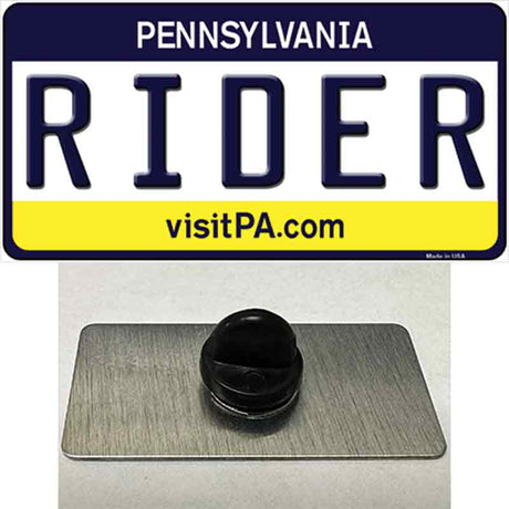 Rider Pennsylvania State Novelty Metal Hat Pin