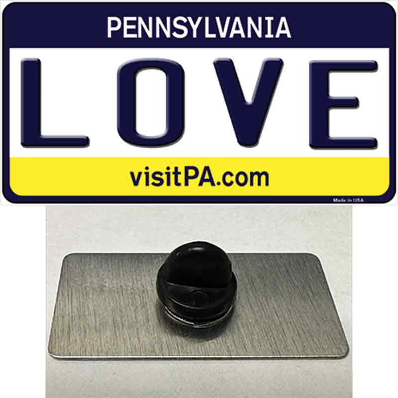 Love Pennsylvania State Novelty Metal Hat Pin