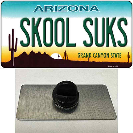 Arizona Skool Suks Novelty Metal Hat Pin