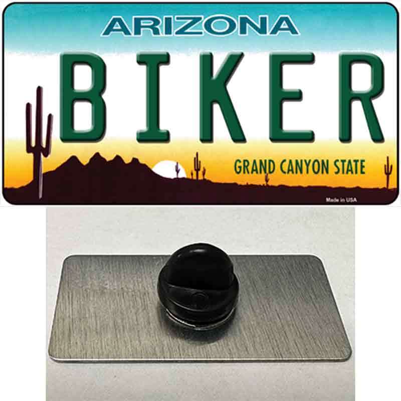 Arizona Biker Novelty Metal Hat Pin