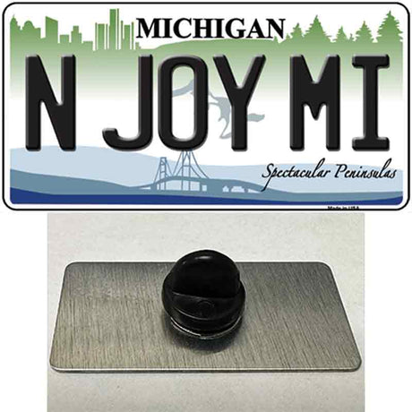 N Joy Mi Michigan Novelty Metal Hat Pin