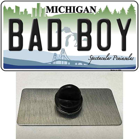 Bad Boy Michigan Novelty Metal Hat Pin