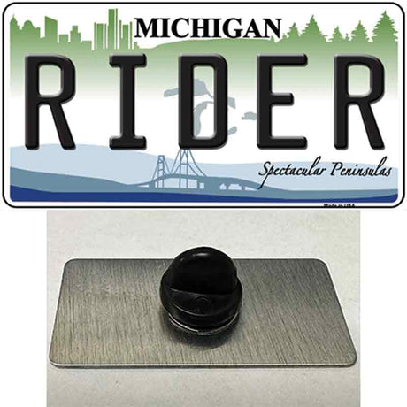 Rider Michigan Novelty Metal Hat Pin