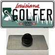 Golfer Louisiana Novelty Metal Hat Pin