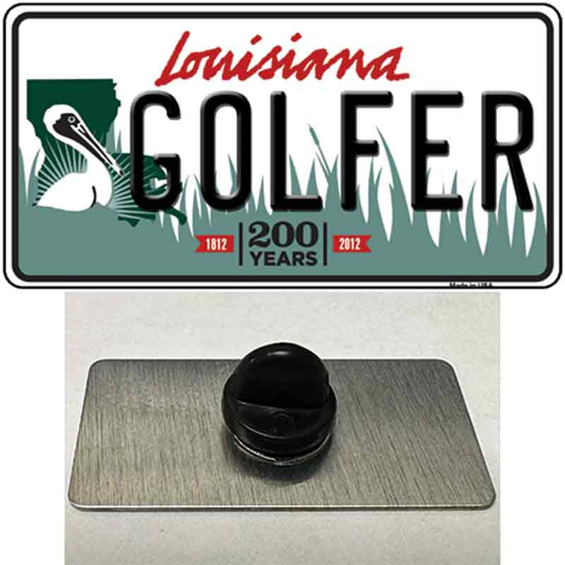 Golfer Louisiana Novelty Metal Hat Pin