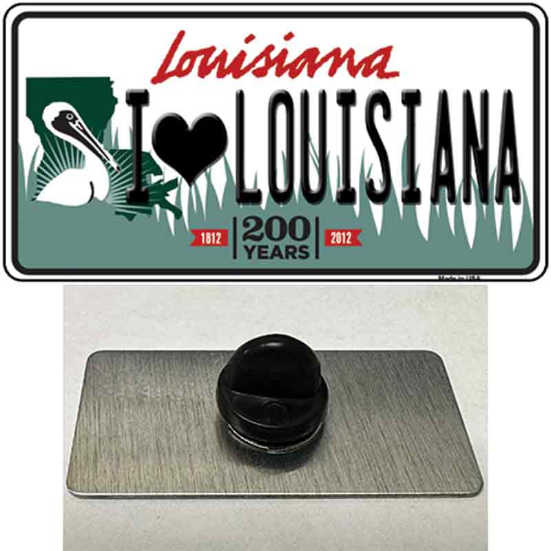 I Love Louisiana Novelty Metal Hat Pin