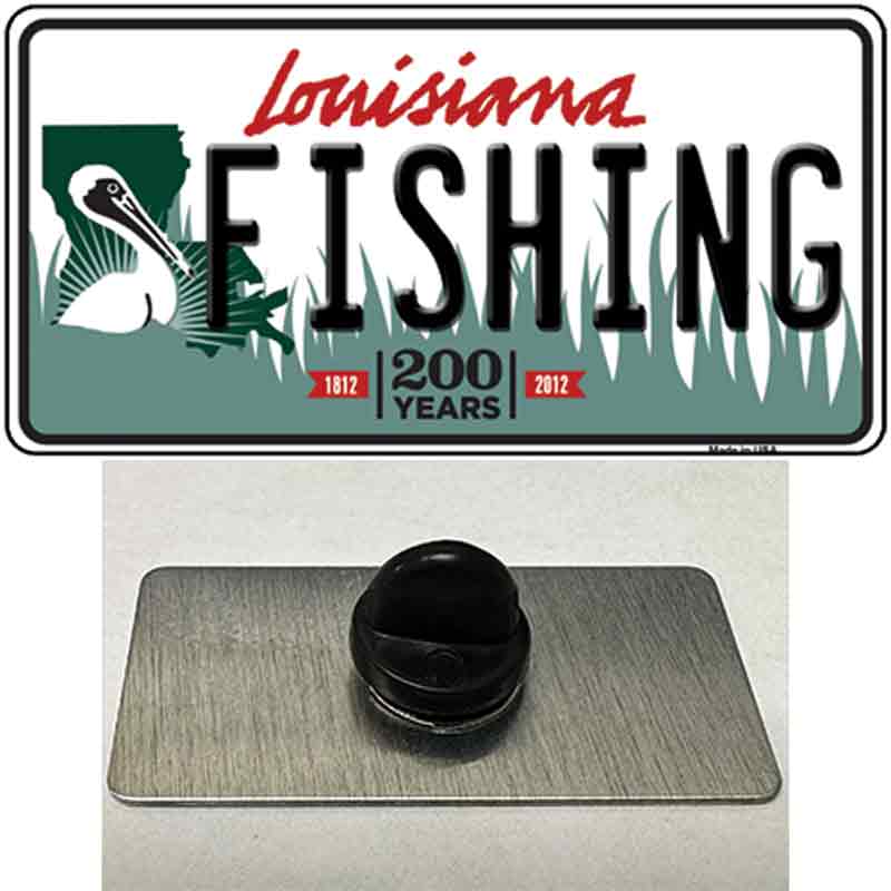 Fishing Louisiana Novelty Metal Hat Pin