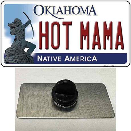 Hot Mama Oklahoma Novelty Metal Hat Pin