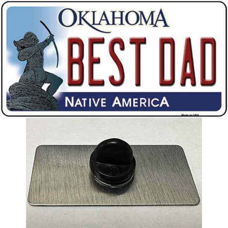 Best Dad Oklahoma Novelty Metal Hat Pin